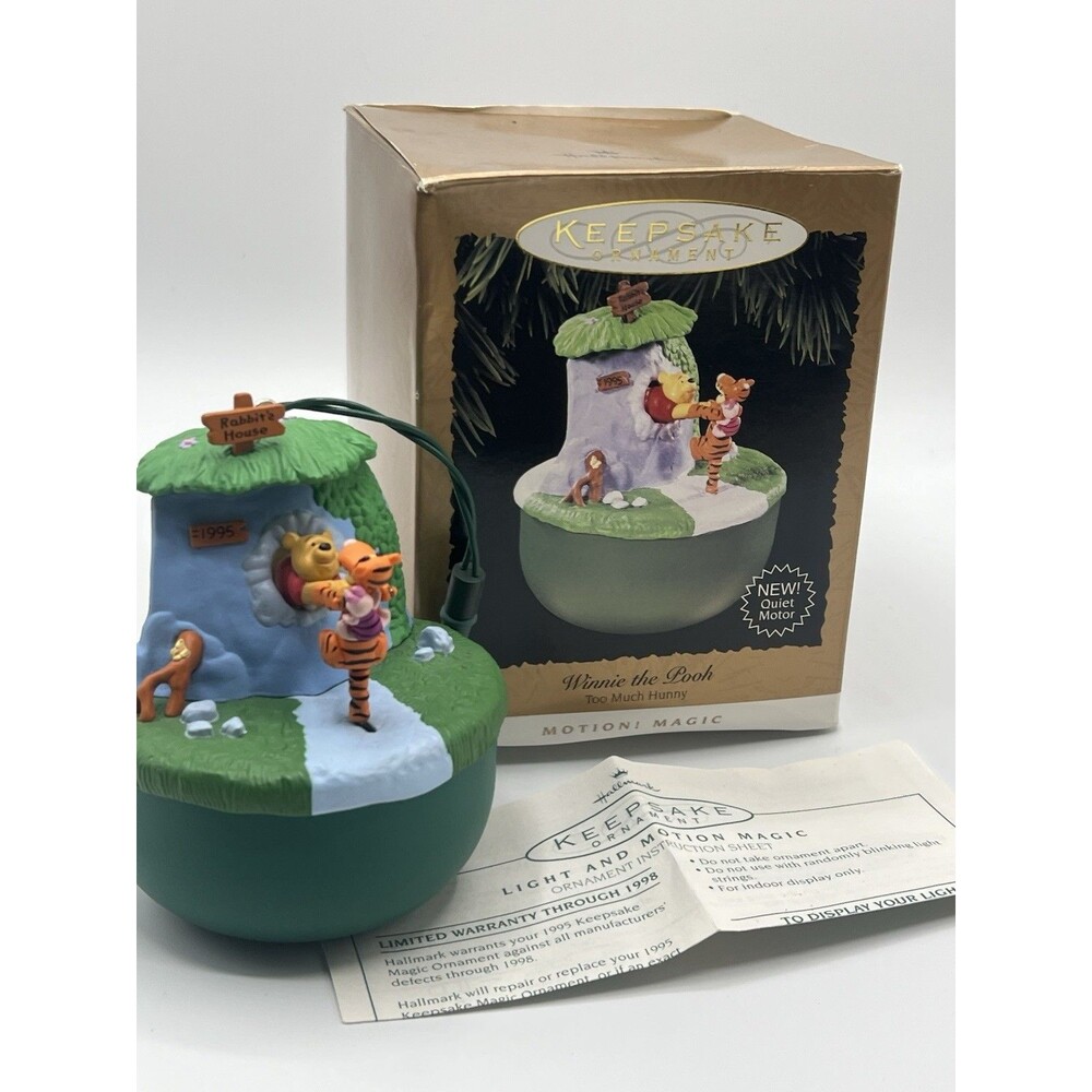 Hallmark Disney's Winnie the Pooh Too Much Honey With Tigger Ornament 1995